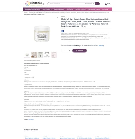 Glamicks – eCommerce